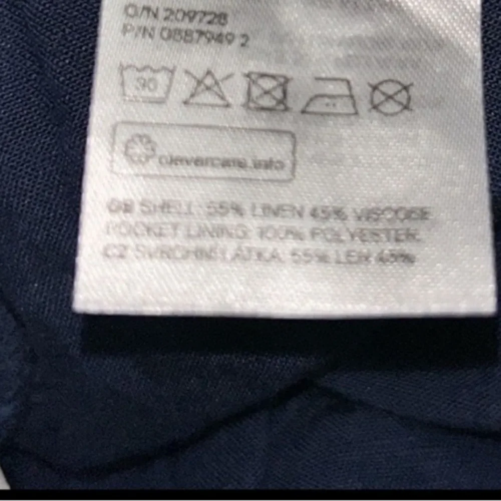 H&M Blue Linen Blend Pants(Size Small)